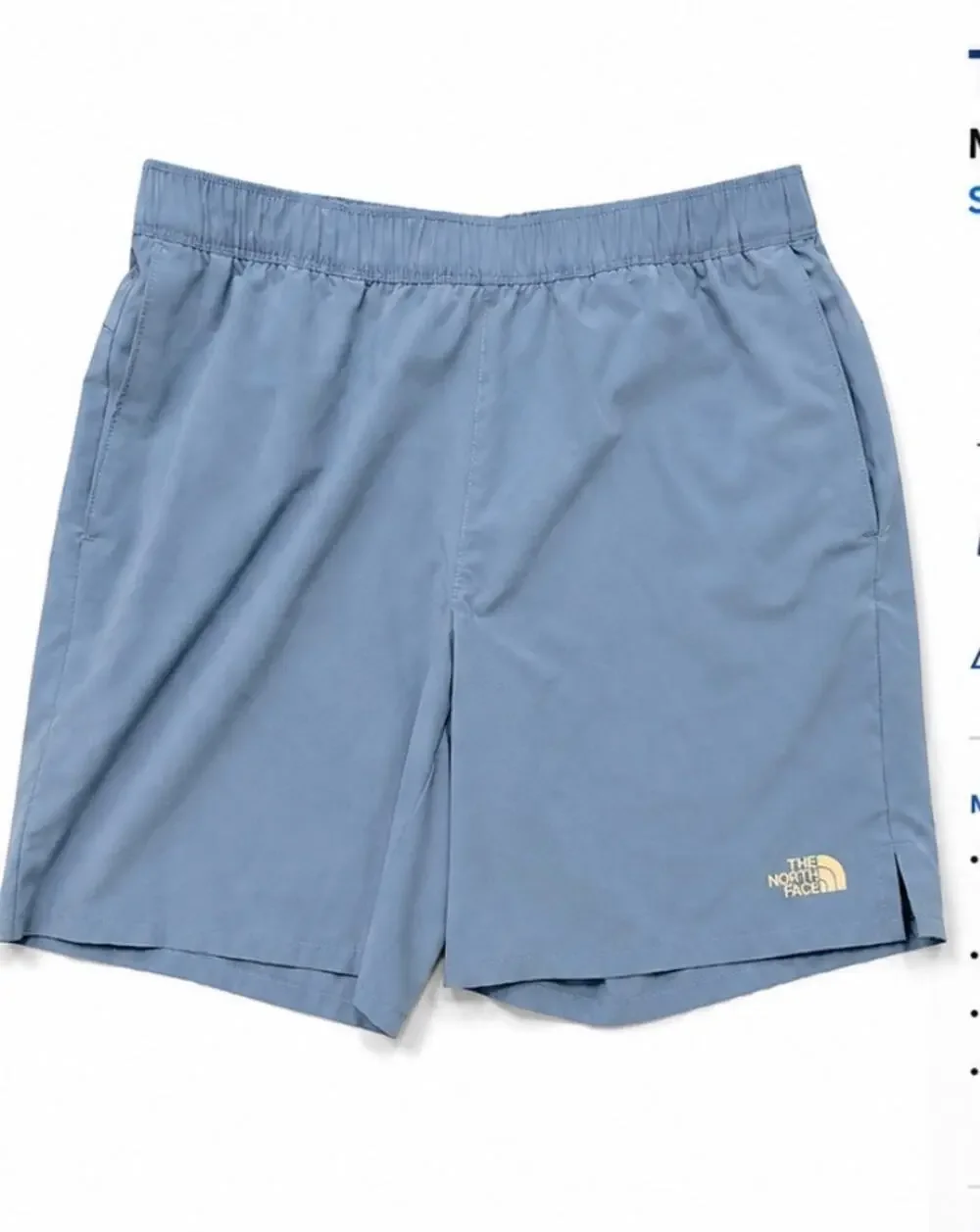 The North Face Men’s Large Blue Athletic Hiking Running Shorts Drawstring 6”